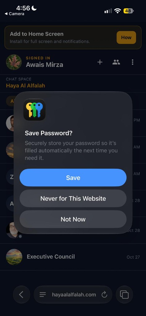 Add to Home Screen banner with How button